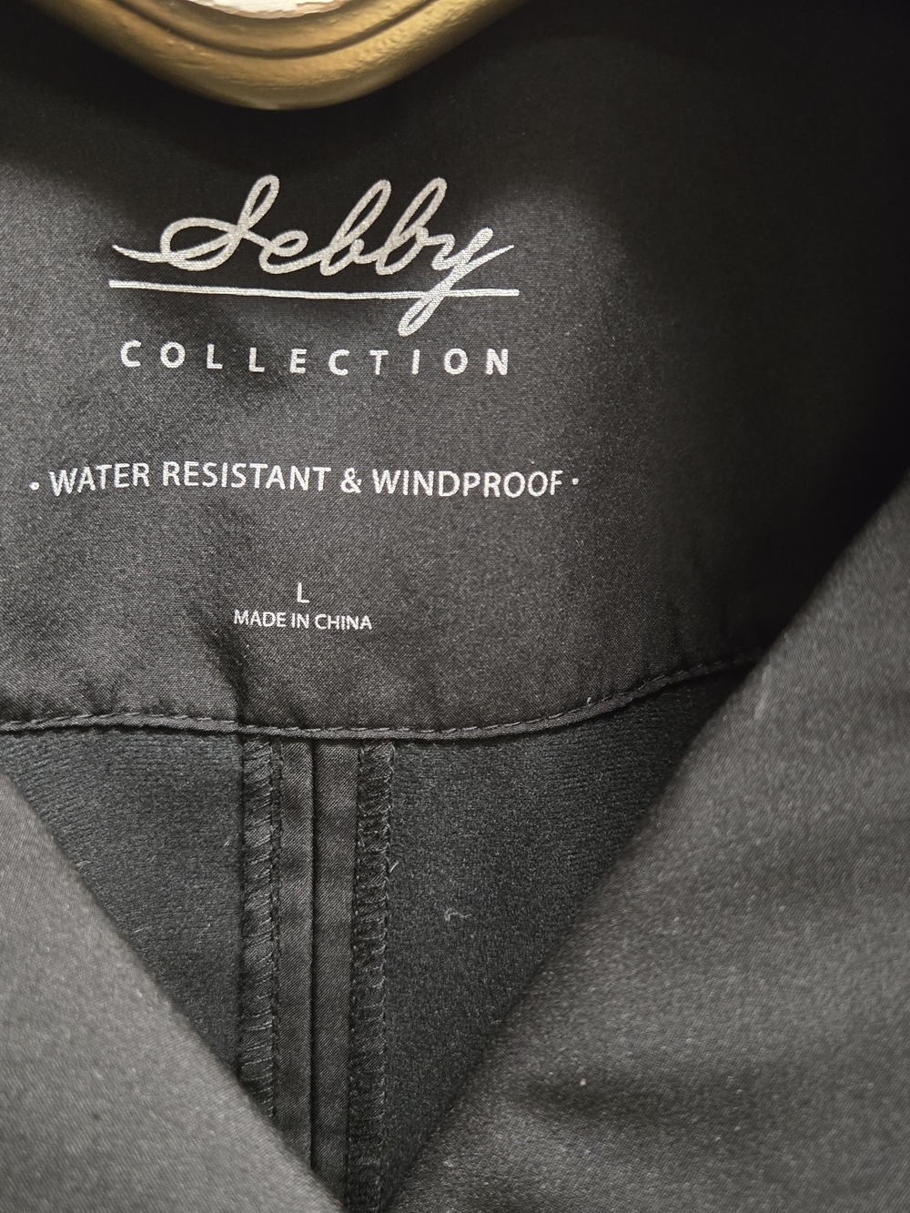 Sebby Collectuon Black Double-Breasted Trench Coat with Gunmetal Buttons - Picture 5 of 6